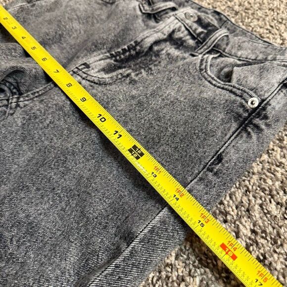 Gap 90s  Straight High Rise Gray Black Denim Jeans 0R 25 - Picture 7 of 8